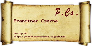 Prandtner Cserne névjegykártya